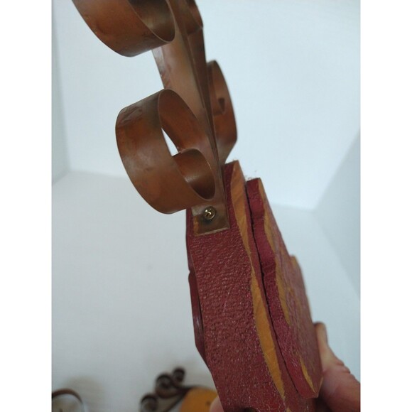 Wooden Metal Bird Statue Sculpture Folk Art Primitive Farm chicken decor - Picture 15 of 16